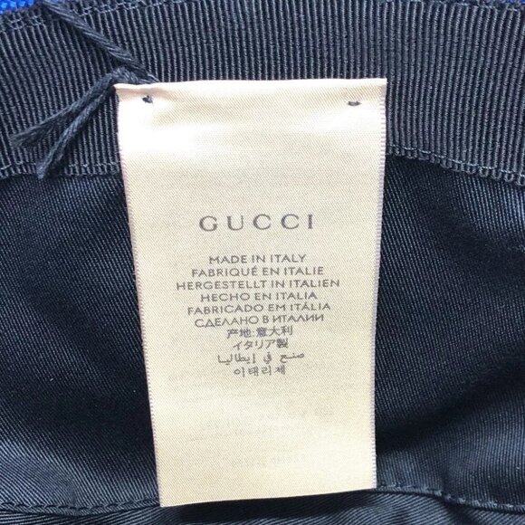 Auth GUCCI 627115 Off The Grid Bucket Hat Fedora Hat Nylon blue/Black main image 5